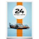 ポスター オートモビリスト ポルシェ 917 24h Heures du Mans Gulf グラフィカルポスター モータースポーツ 雑貨 Automobili...