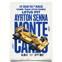 ポスター オートモビリスト アイルトン・セナ ロータス 99T 1987 モナコGP 30 YEARS OF LEGACY リミテッド ポスター モータースポー...