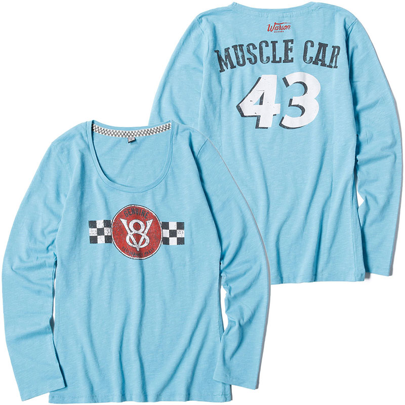 ロングスリーブ ワーソンモータース V8 ロングスリーブ Tシャツ レディ 車 ウェア Warson Motors V8 LONG SLEEVE Tシャツ レディ