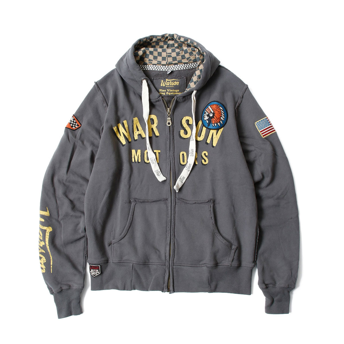 Warson Motors ジップアップパーカー