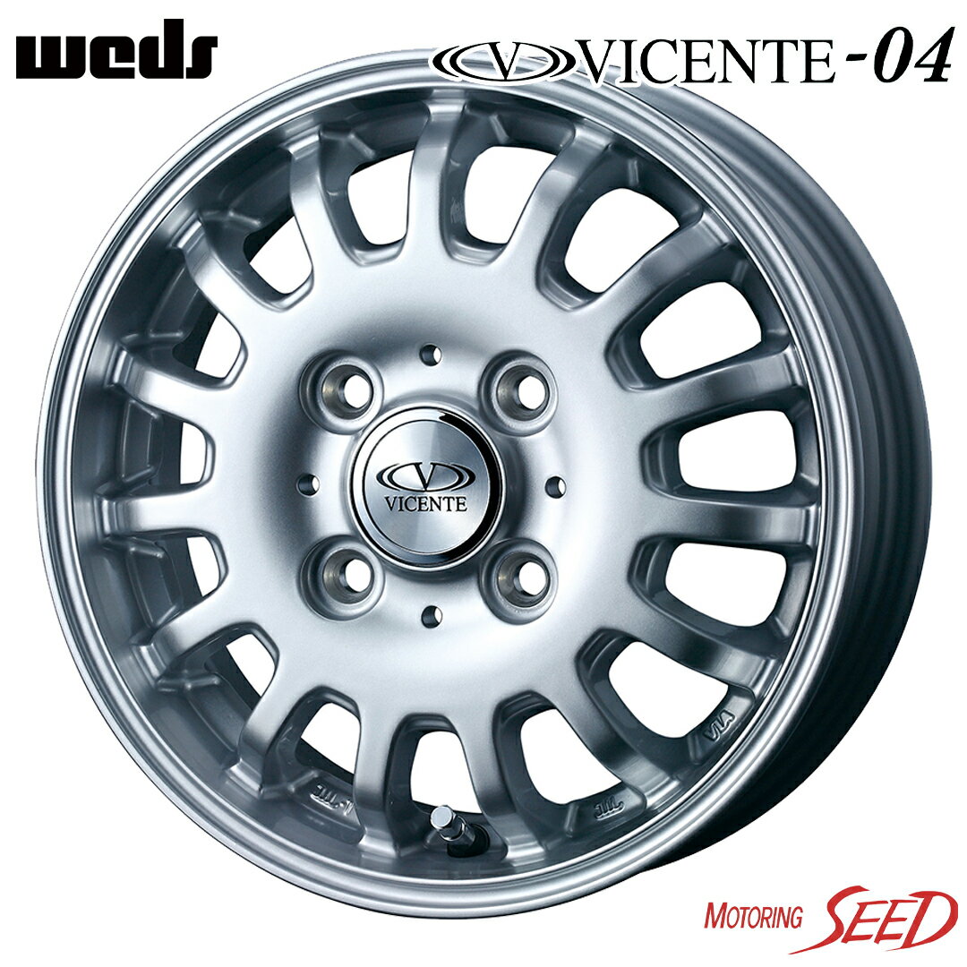 【軽自動車等に】WEDS VICENTE-04 12×3.5J 4H 100 +45 × TOYO SDーK7 135/80R12 サマータイヤホイール4本セット