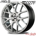 【エクストレイル等に】MID RMP 027F 18×8J 5H 114.3 +42 × TOYO OPEN COUNTRY R/T 225/55R18 サマータイヤホイール4本セット