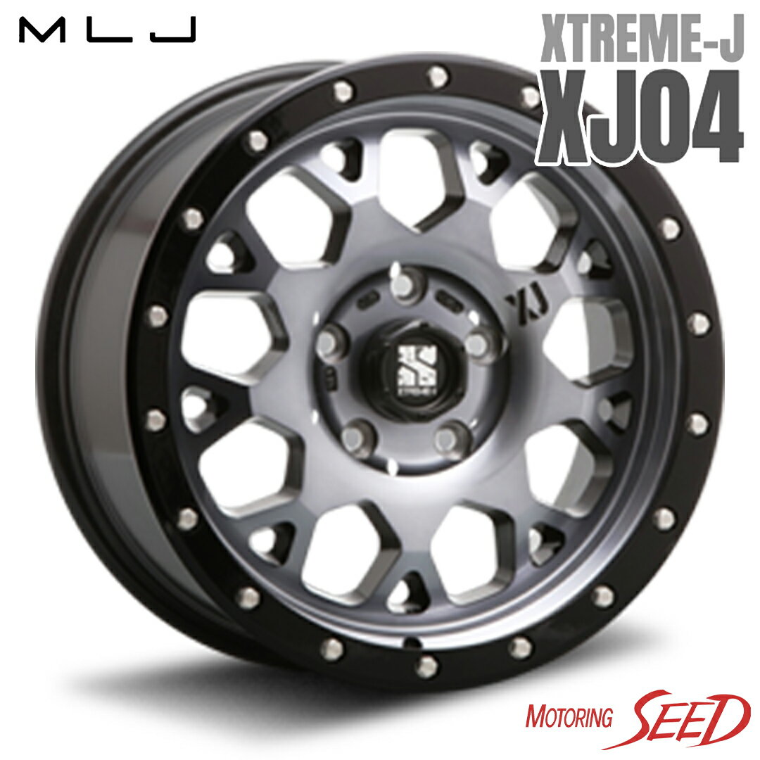 【タホ等に】MLJ XTREME-J XJ04 18×8J 6H 139.7 +20 × DUNLOP GRANDTREK AT5 レイズドブラックレター 285/60R18 サマータイヤホイール4本セット