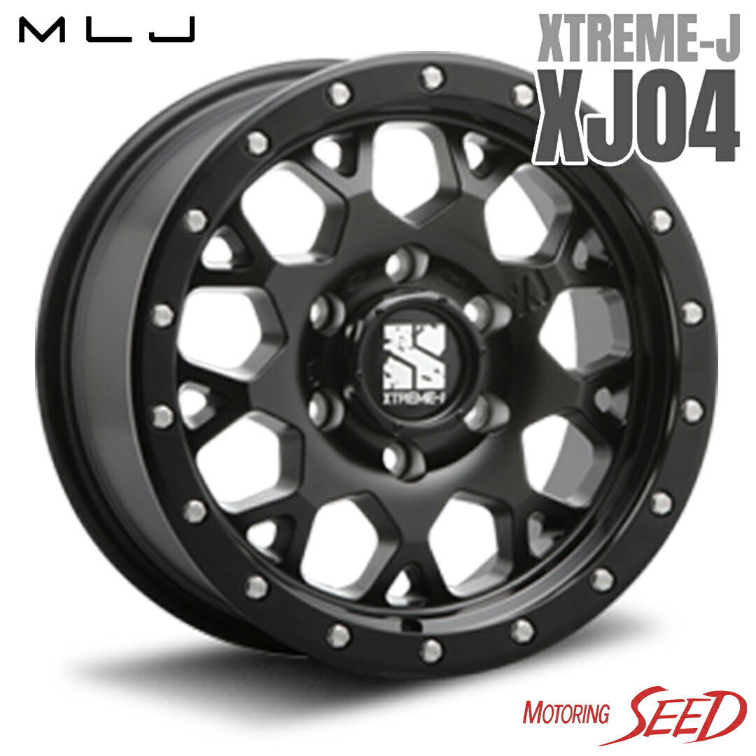 【タホ等に】MLJ XTREME-J XJ04 18×8J 6H 139.7 +20 × DUNLOP GRANDTREK AT5 レイズドブラックレター 285/60R18 サマータイヤホイール4本セット