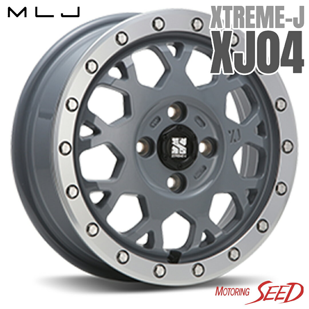 【ピノ、モコ等に】MLJ XTREME-J XJ04 14×4.5J 4H 100 +43 × ROADSTONE N blue ECO SH01 165/55R14 サマータイヤホイール4本セット