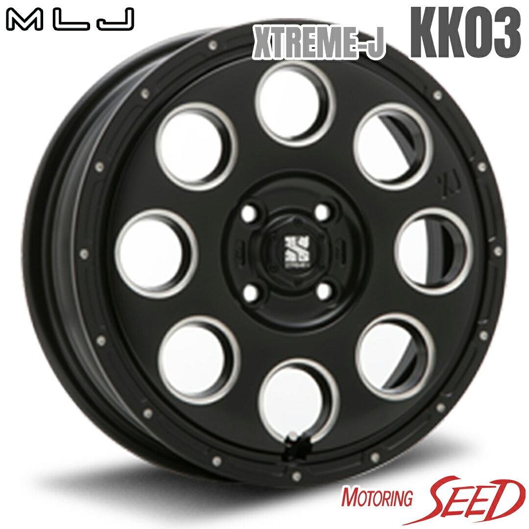 【N-BOX、ミラ、タント等に】MLJ XTREME-J KK03 15×4.5J 4H 100 +45 × DUNLOP エナセーブ EC204 165/55R15 サマータイヤホイール4本セット