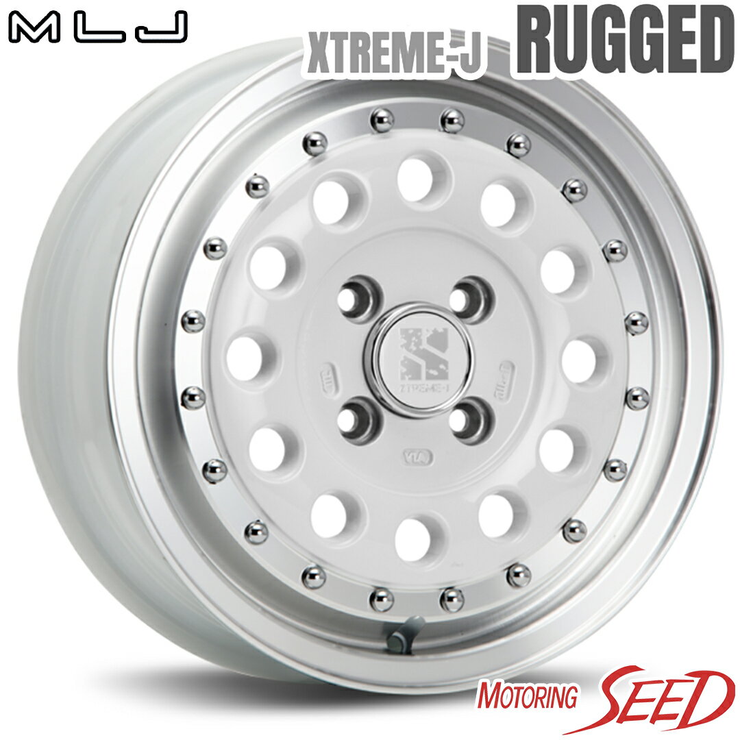 【バネット等に】MLJ XTREME-J RUGGED 14×5J 4H 114.3 +42 × BRIDGESTONE V600 165/80R14 91/90N サマータイヤホイール4本セット