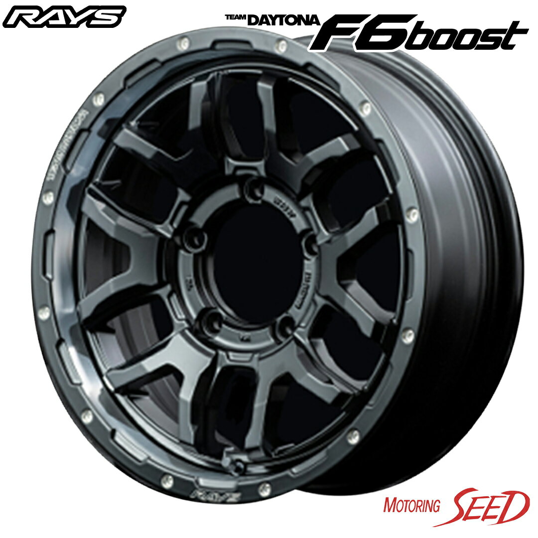 【ジムニー等に】RAYS TEAM DAYTONA F6 boost for JIMNY/JIMNY SIERRA 16×5.5J 5H 139.7 +20 × YOKOHAMA GEOLANDAR M/T G003 185/85R16 LT サマータイヤホイール5本セット