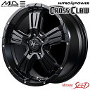 【RAV4、ハリアー等に】MID NITRO POWER CROSS CLAW 17×7J 5H 114.3 +40 × KUMHO ロードベンチャー AT51 225/65R17 サマータイヤホイール4本セット(2)