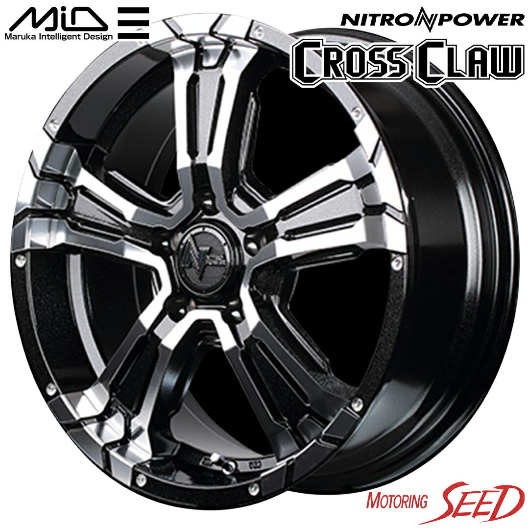 yAXgɁzMID NITRO POWER CROSS CLAW 16~7J 5H 114.3 +40 ~ DUNLOP LE MANS 4 LM704 225/55R16 T}[^CzC[4{Zbg