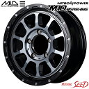 【ジムニーシエラ等に】MID NITRO POWER M10 PERSHING-J 16×6J 5H 139.7 -5 × KENDA KR203 KENETICA ECO 215/65R16 サマータイヤホイール4本セット