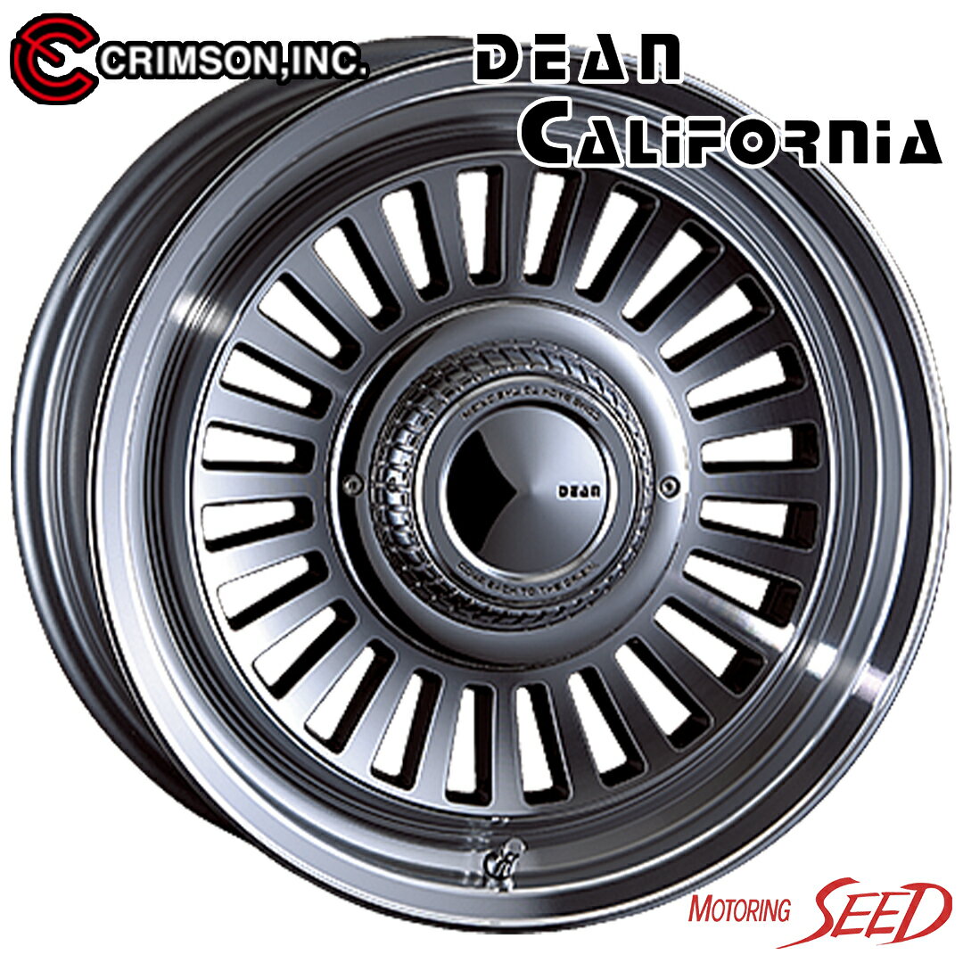 【グランビア等に】CRIMSON DEAN CALIFORNIA 16×7J 6H 139.7 +25 × DUNLOP RV503 レイズドブラックレター 215/65R16 109/107L サマータイヤホイール4本セット