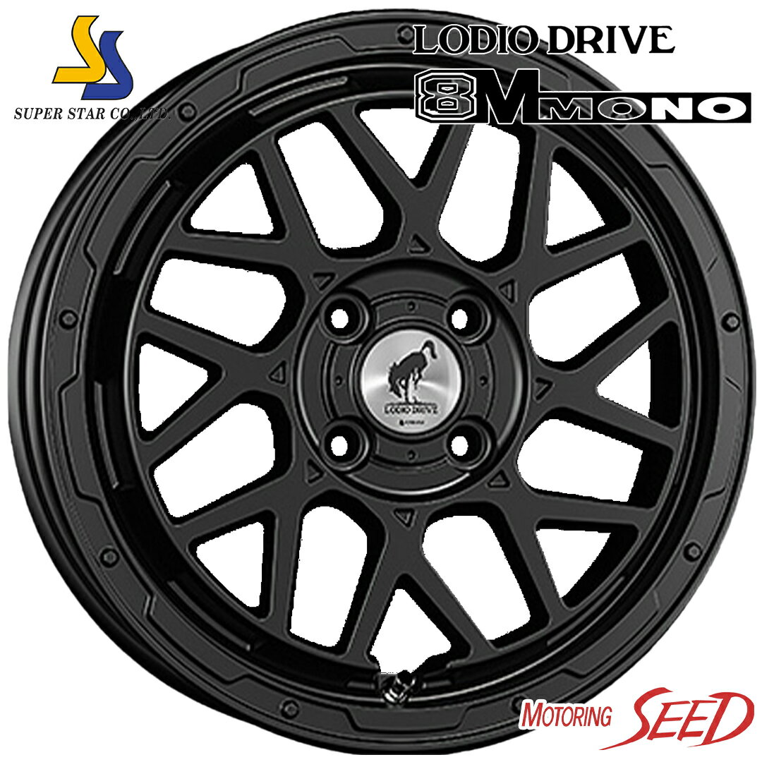 【キューブ、ノート等に】SUPER STAR LODIO DRIVE 8M MONO 16×6J 4H 100 +42 × Rotalla RH05 195/55R16 サマータイヤホイール4本セット