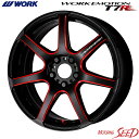 【フォレスター等に】WORK WORK EMOTION T7R 18×7.5J 5H 100 +47 × NITTO NT555G2 245/45R18 サマータイヤホイール4本セット(2)