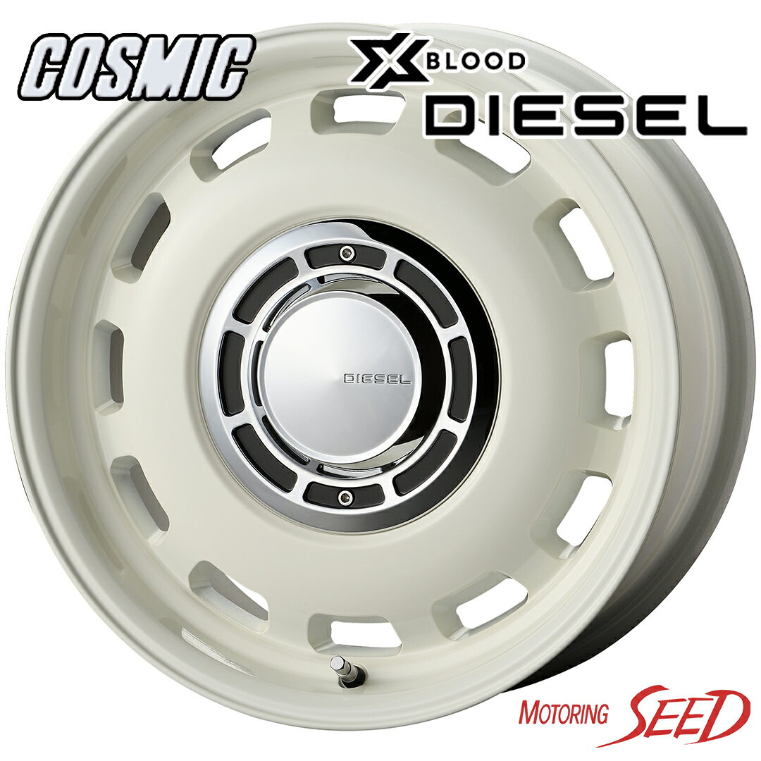 【エアウェイブ等に】COSMIC X BLOOD DIESEL 15×6J 4H 100 +42 × DUNLOP エナセーブ EC204 195/55R15 サマータイヤホイール4本セット