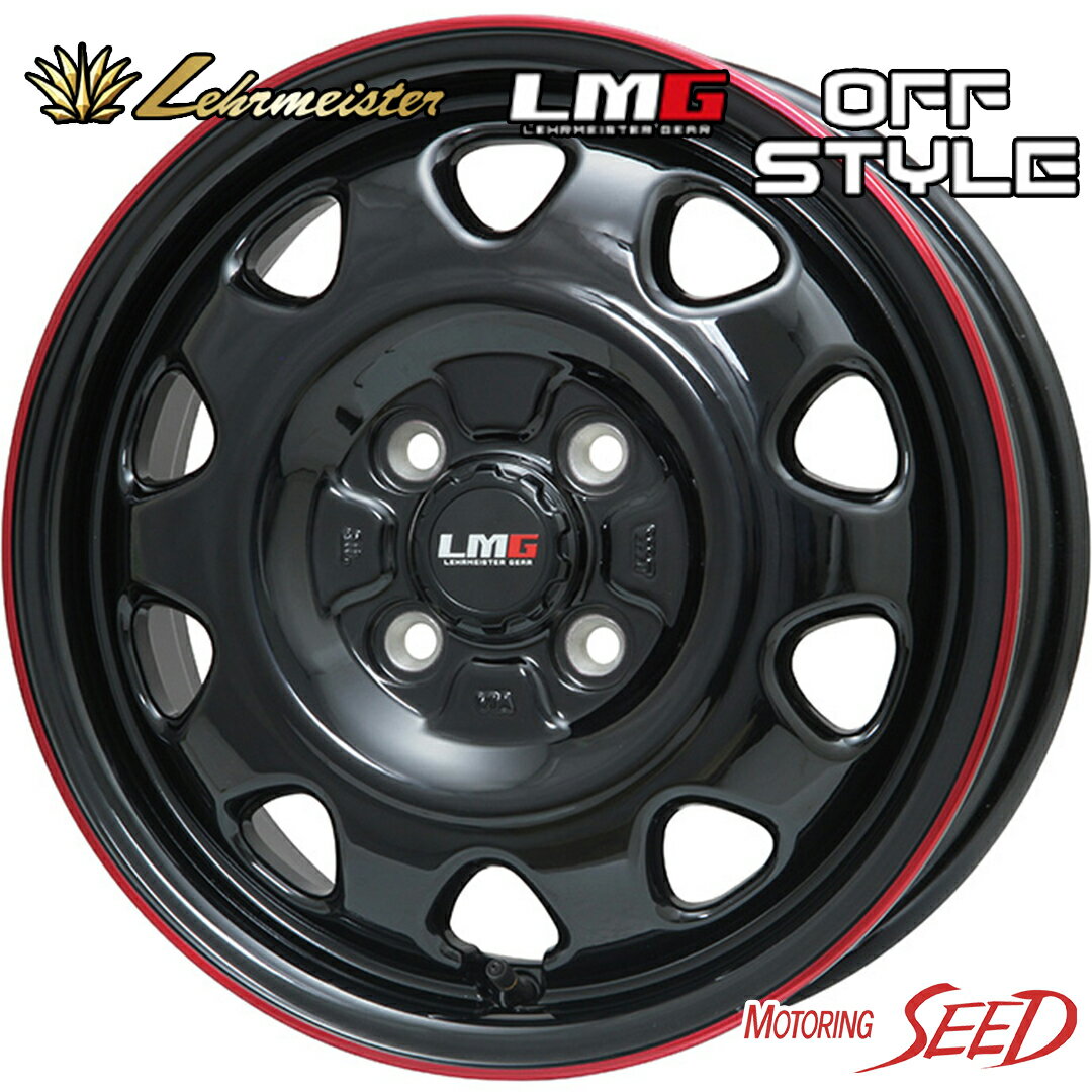 【ハスラー等に】LEHRMEISTER LMG OFF STYLE 14×4.5J 4H 100 +45 × YOKOHAMA BluEarth A AE50 165/70R14 サマータイヤホイール4本セット