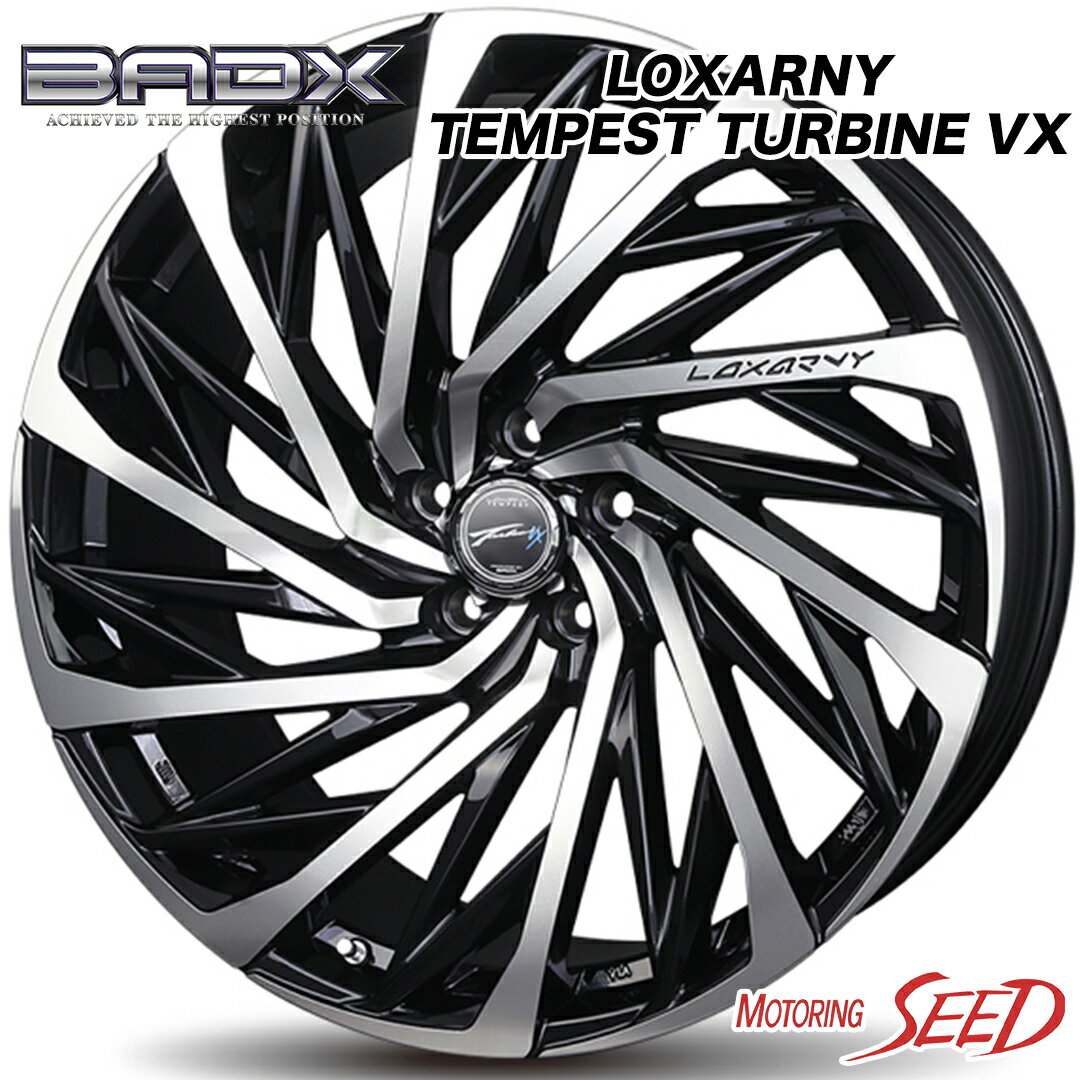 【ハリアー、フーガ等に】BADX LOXARNY TEMPEST TURBINE VX 20×8.5J 5H 114.3 +45 × PIRELLI POWERGY 245/40R20 サマータイヤホイール4本セット