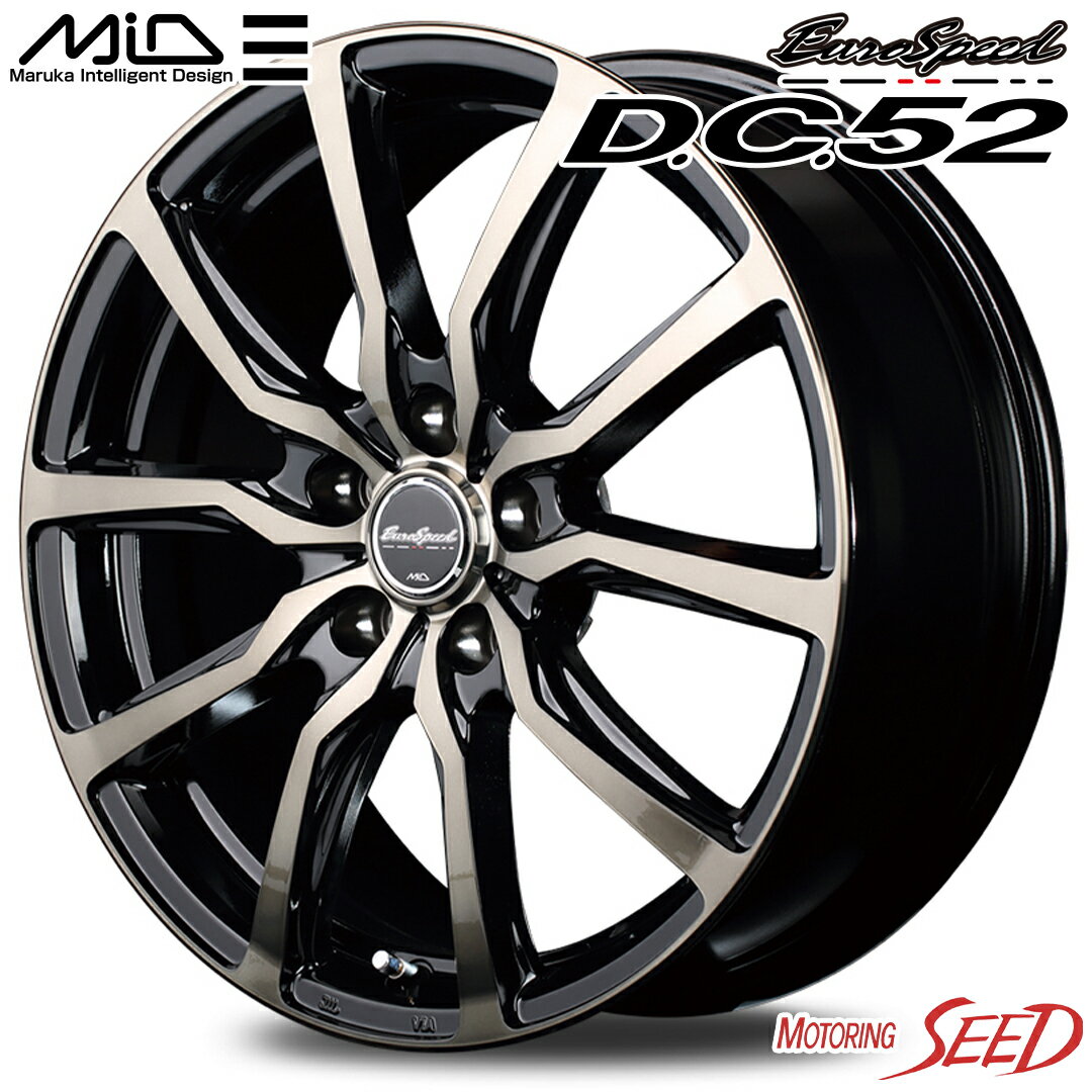 【エリシオン等に】MID EURO SPEED D.C.52 16×6.5J 5H 114.3 +53 × KENDA KR201 Kenetica 215/65R16 サマータイヤホイール4本セット