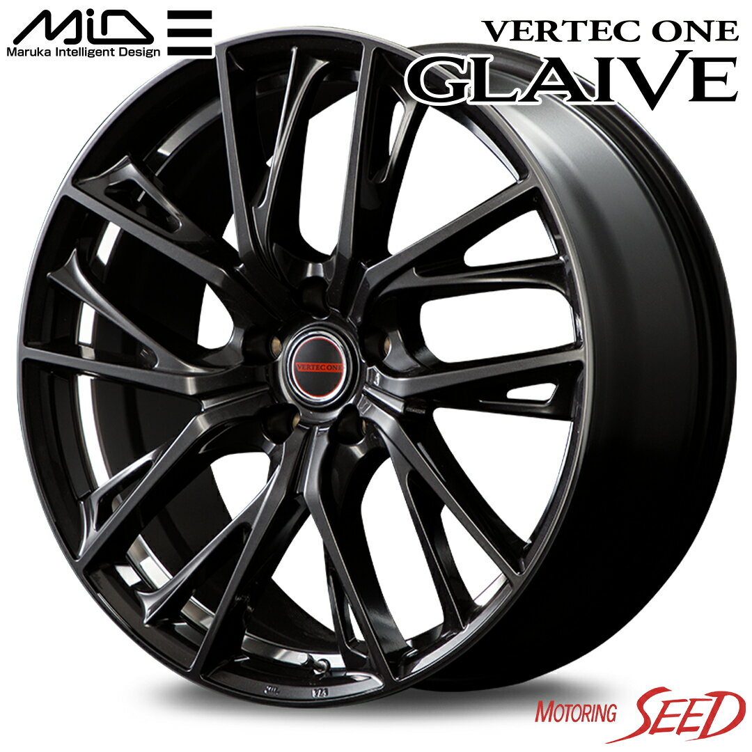 【エクリプスクロス等に】MID VERTEC ONE GLAIVE 19×8J 5H 114.3 +42 × NITTO NT555G2 245/45R19 サマータイヤホイール4本セット