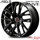 【セルシオ、シーマ等に】MID VERTEC ONE GLAIVE 18×8J 5H 114.3 +42 × DUNLOP LE MANS V 245/45R18 サマータイヤホイール4本セット