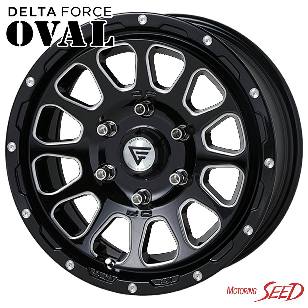 【FJクルーザー、プラド等に】FORCE DELTA FORCE OVAL 17×8J 6H 139.7 +20 × FALKEN WILDPEAK M/T01 LT265/70R17 121/118Q サマータイヤホイール4本セット