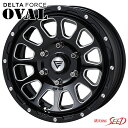 【FJクルーザー プラド等に】FORCE DELTA FORCE OVAL 17×8J 6H 139.7 20 × FALKEN WILDPEAK M/T01 LT265/70R17 121/118Q サマータイヤホイール4本セット