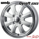 【N-BOX、ワゴンRスマイル等に】WEDS Gyraft8S 14×4.5J 4H 100 +45 × KUMHO ソルウス 4S HA32 155/65R14 オールシーズンタイヤホイール4本セット その1