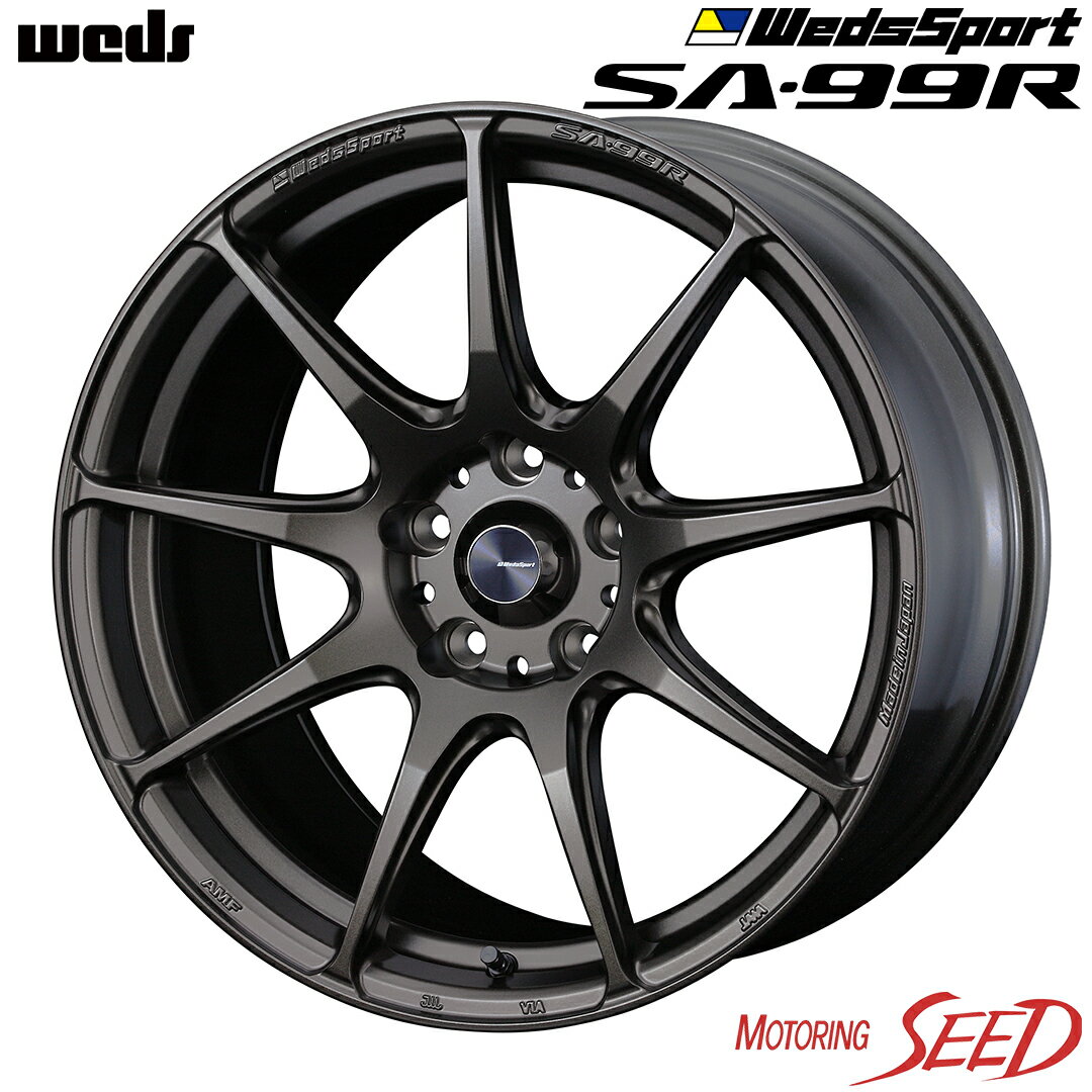 【セルシオ、シーマ等に】WEDS WedsSport SA-99R 18×8J 5H 114.3 +42 × DUNLOP DIREZZA DZ102 245/45R18 サマータイヤホイール4本セット