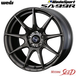 【プリウスα、レヴォーグ等に】WEDS WedsSport SA-99R 17×7J 5H 114.3 +48 × YOKOHAMA BluEarth 4S AW21 215/50R17 オールシーズンタイヤホイール4本セット