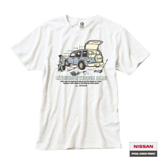 日産カスタムアパレルプロジェクト 半袖Tシャツ RASHEEN MEETS GIRL ホワイト(メンズ ファッション tシャツ トップス 夏服 おしゃれ かっこいい 彼氏 誕生日 プレゼント 白 プリント 着回し 30代 40代 通販 楽天) 日産カスタムアパレルプロジェクト 半袖Tシャツ RASHEEN MEETS GIRL ホワイト(メンズ ファッション tシャツ トップス 夏服 おしゃれ かっこいい 彼氏 誕生日 プレゼント 白 プリント 着回し 30代 40代 通販 楽天)