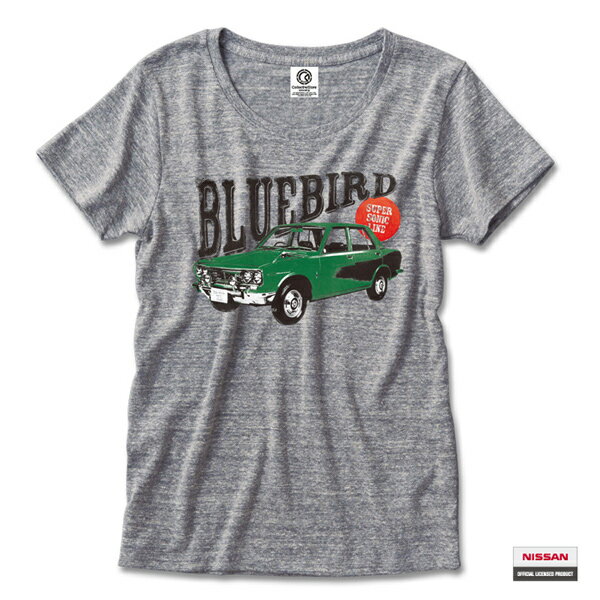 日産カスタムアパレルプロジェクト 半袖Tシャツ ブルーバード ヴィンテージ（BLUEBIRD VINTAGE)オーセンティックグレー(メンズ かっこいい 40代 30代 おしゃれ xl ティー シャツ 夏服 半そで メンズtシャツ ティーシャツ)