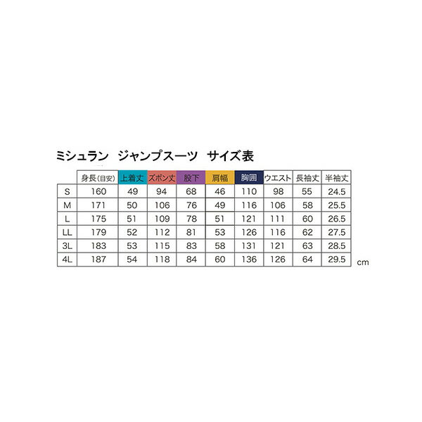 【楽天市場】【送料無料/あす楽対応】ミシュラン（MICHELIN）長袖つなぎ/ジャンプスーツ クレルモン3（MICHELIN LS