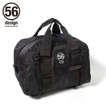 【送料無料】56デザイン ツーリングボストンバックパック BD ブラックXレッド / 56design Touring Boston & Back Pack BD BlackxRed