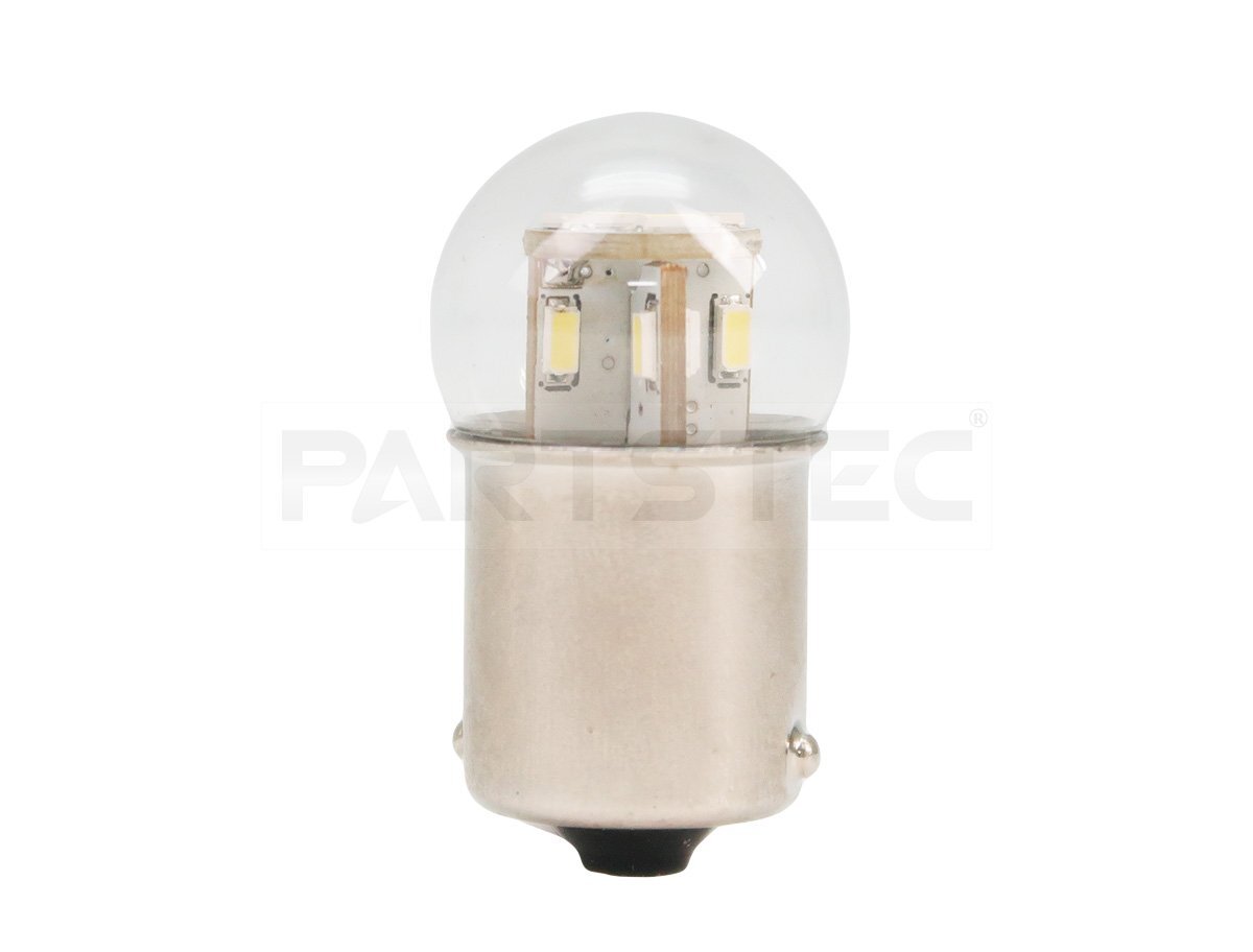 Rakuten - G18 BA15S LED バルブ 12V 無極性 ホワイト 6000K シングル球 ナンバー灯 バックランプ 対応 車 バイク 汎用 省電力 長寿命 クリアレンズ コンパクト設計 補修用 交換用 LEDライト | 156-177