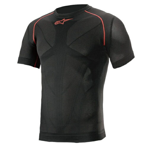 alpinestars / アルパインスターズ 夏用 アンダーウェア RIDE TECH V2 TOP SHORT SLEEVE 13 BLACK RED XS/S-M/L-XL/2XL 4752721 半袖