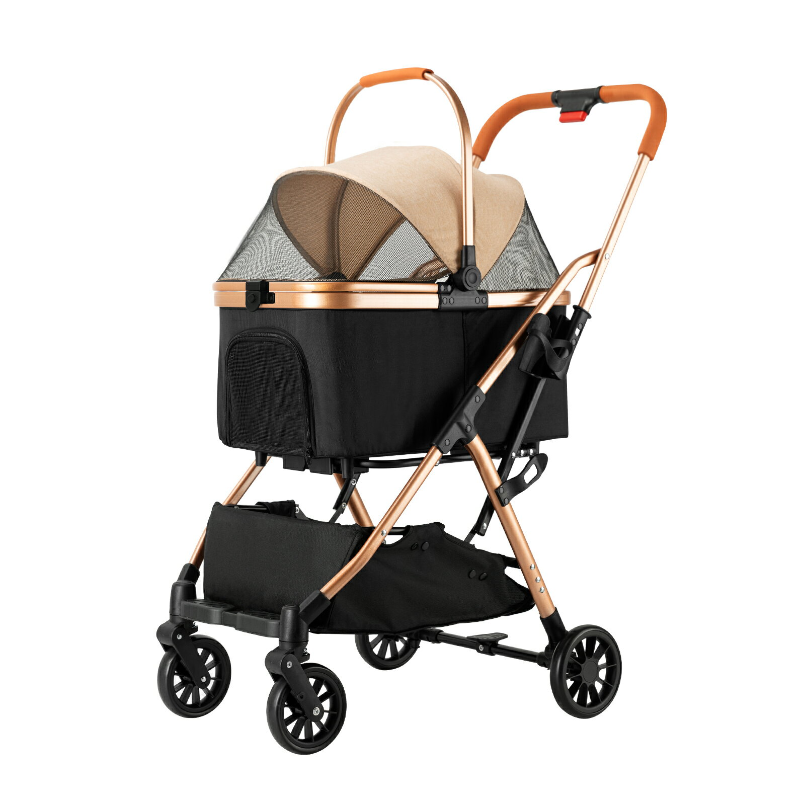 新品　ペットカート　軽量　アルミ製　スリム　イエロー 新品 ペットカート 軽量 アルミ製 スリム イエロー