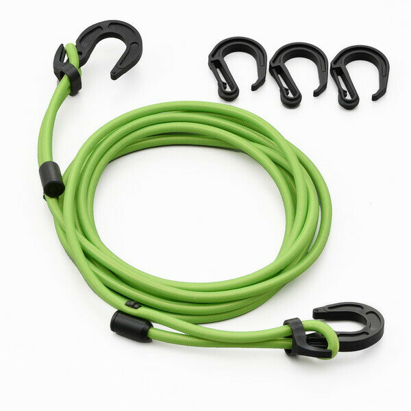 デイトナ 72217 ストレッチコード＆フック 3500mm ライムグリーン