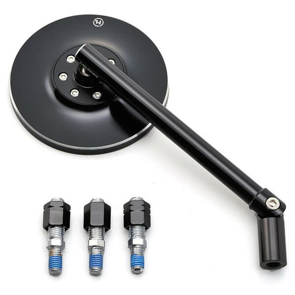 デイトナ 17886 HIGHSIDER (ハイサイダー) バイク用 ロッドミラー ブラック コネロ 1本