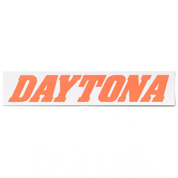 Rakuten - デイトナ 21268 バイク ステッカー ブランドロゴ DAYTONA 角型 150×30mm 白/オレンジ文字
