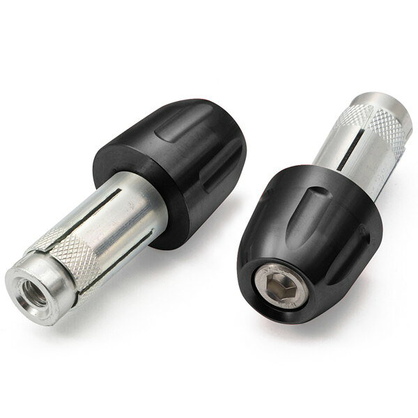 乐天商城 - デイトナ 99980 バイク用 バーエンド アルミビレット 汎用 内径φ14-19 スピンナータイプ ブラック