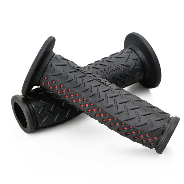 Rakuten - デイトナ 25141 グリッピーグリップ バイク用 グリップ ハンドル径φ22.2用 122mm エンド貫通 GG-D-ADV レッド