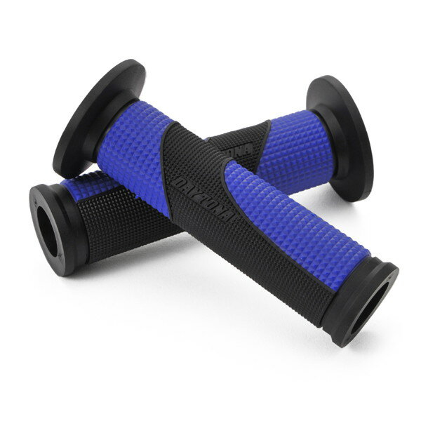 乐天商城 - デイトナ 25154 グリッピーグリップ バイク用 グリップ ハンドル径φ22.2用 122mm テーパード形状 エンド貫通 GG-D-TAPERD-BASE ブルー