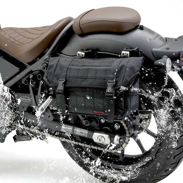 デイトナ 34199 ヘンリービギンズ バイク用 サイドバッグ 6L インナー防水 マフラー側対応 サドルバッグWR DHS-33 ブラック