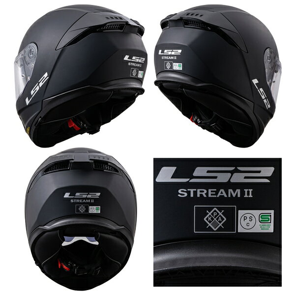 LS2 STREAMII 多機能フルフェイスヘルメット JAPAN FITモデル MATT-BLACK