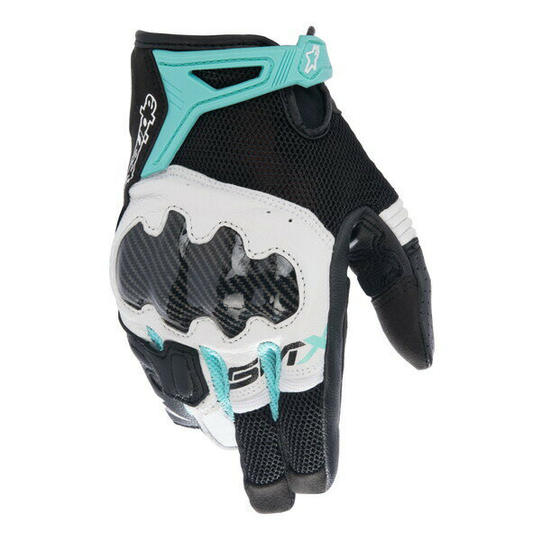 アルパインスターズ STELLA SMX-R GLOVE ライディングメッシュ グローブ ステラ（レディース） (1270 BLACK WHITE TEAL) 3597222