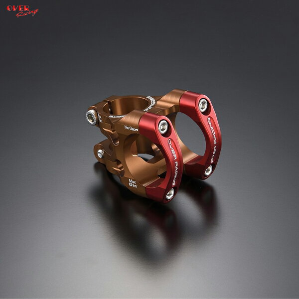 OVER Racing (オーバーレーシング) 55-A01-01BR MTBステム 35×35mm BRN/RED