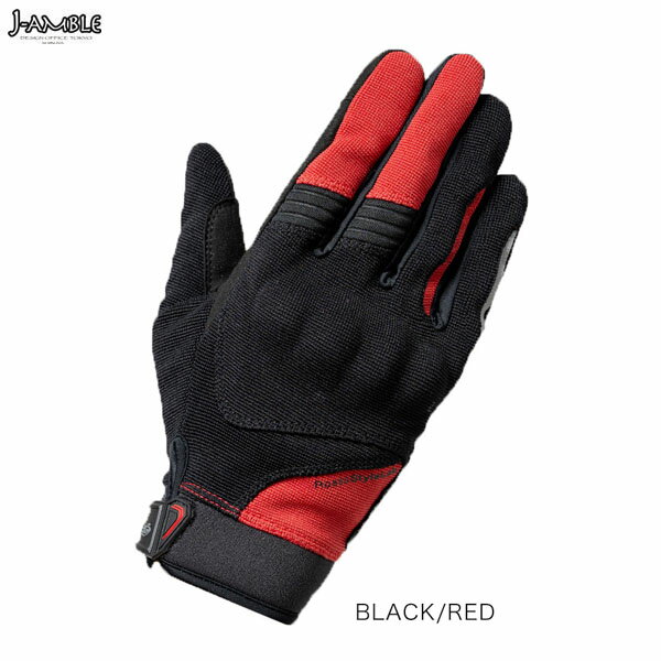 J-AMBLE RSG355 プロテクションメッシュグローブ RossoStyleLab(レディース) BLACK/RED