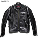 カドヤ(KADOYA) HEAD FACTORY (ヘッドファクトリー) バイク用 レザージャケット HF/AS-1VS ブラック 0701-1 3L