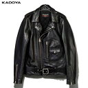 カドヤ(KADOYA) HEAD FACTORY (ヘッドファクトリー) バイク用 レザージャケット AVDJ ブラック 0821-0