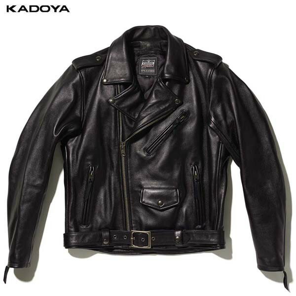 カドヤ(KADOYA) K'S LEATHER（ケーズレザー）バイク用 レザージャケット FPW-2 SFT ブラック 1301-1 3L